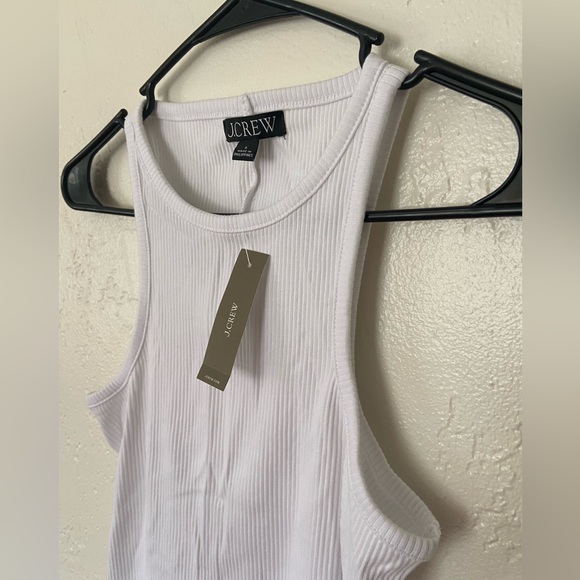 J Crew White Ribbed Tank Top NWT Size Small - Picture 2 of 4